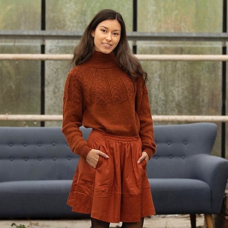 Strikk The Look: Tegl-genser rust