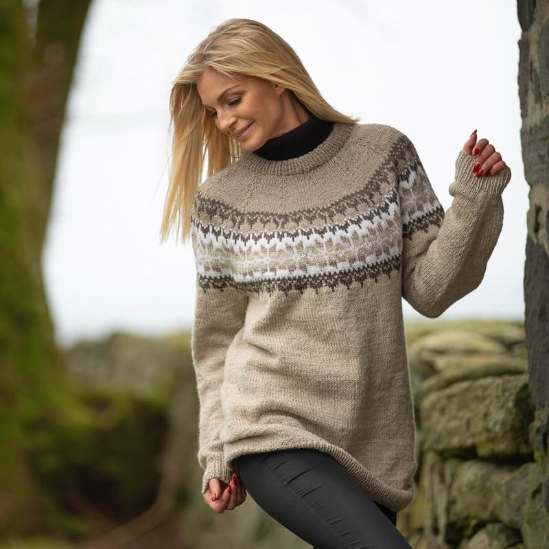 Strikk The Look: Terra-genser beige