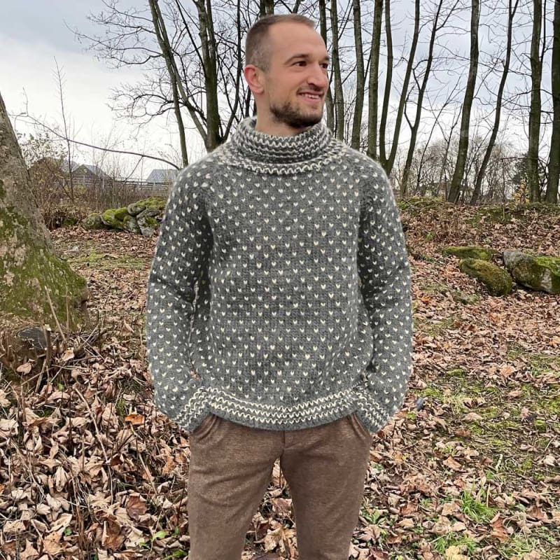 Strikk The Look: Thel-genser grå