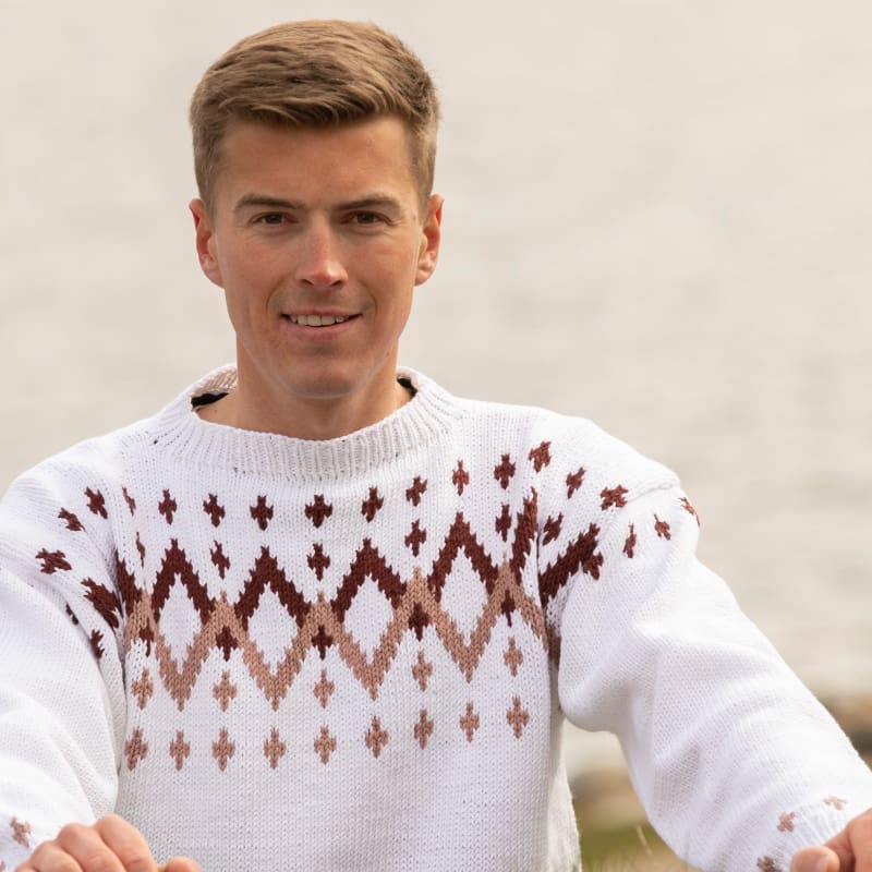 Strikk The Look: Tikka-genser hvit