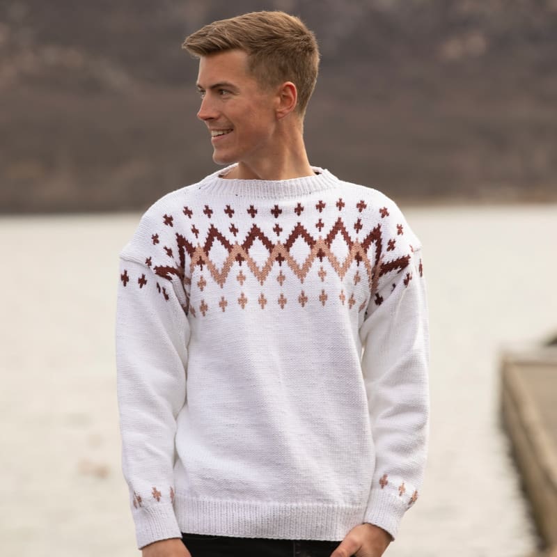 Strikk The Look: Tikka-genser hvit