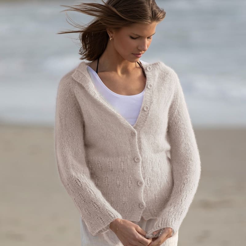 Strikk The Look: Trane-jakke beige