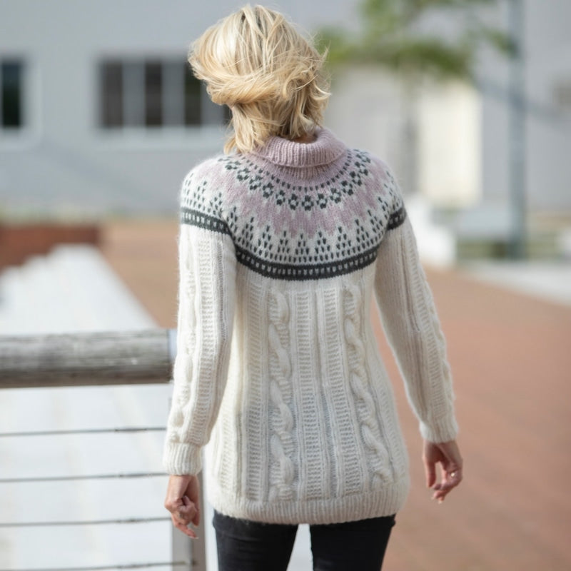 Strikk The Look: Trinity-genser hvit