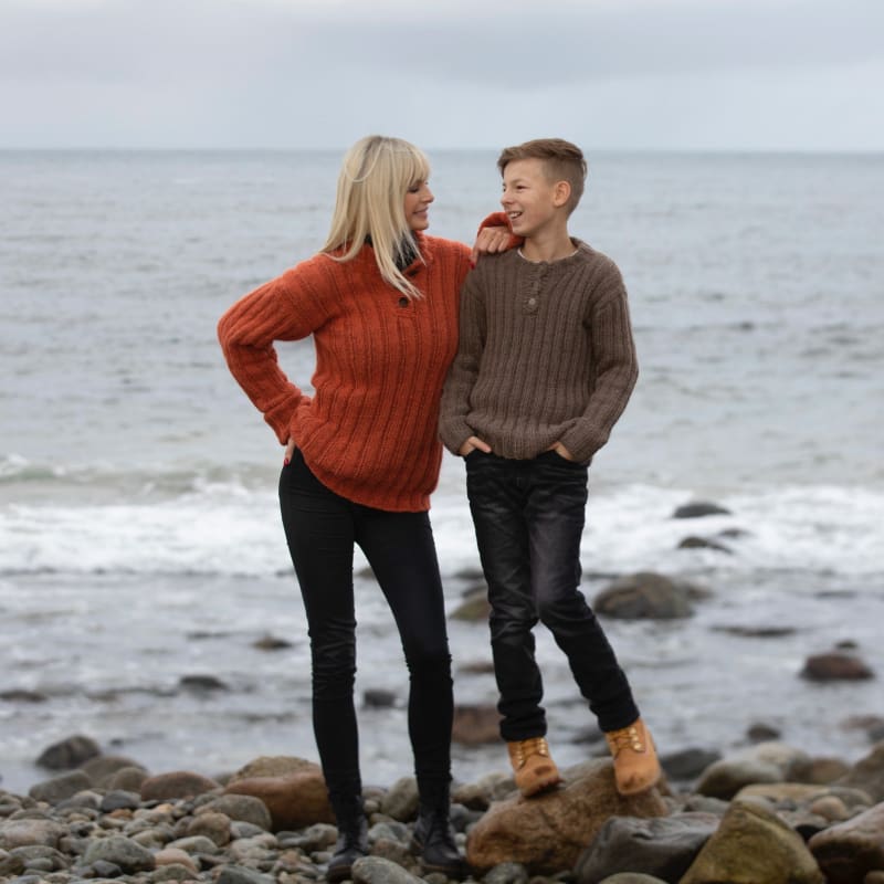 Strikk The Look: Trygg-genser oransje