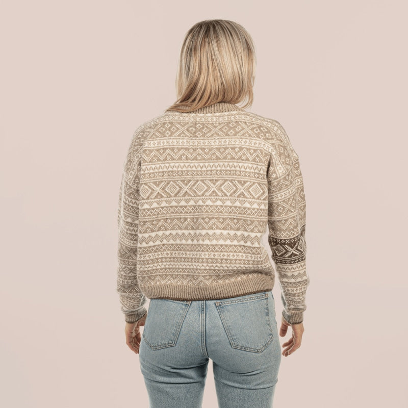 Strikk the Look: Valle-genser lys beige