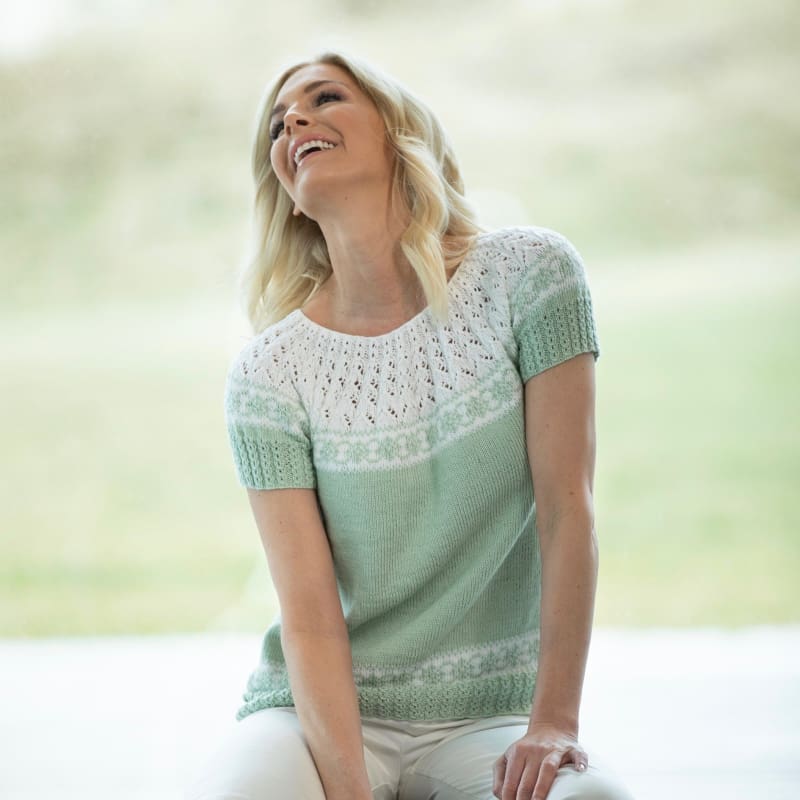 Strikk The Look: Vera-topp lys grønn