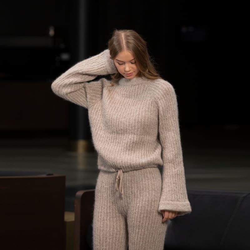 Strikk The Look: Winter-genser og bukse beige