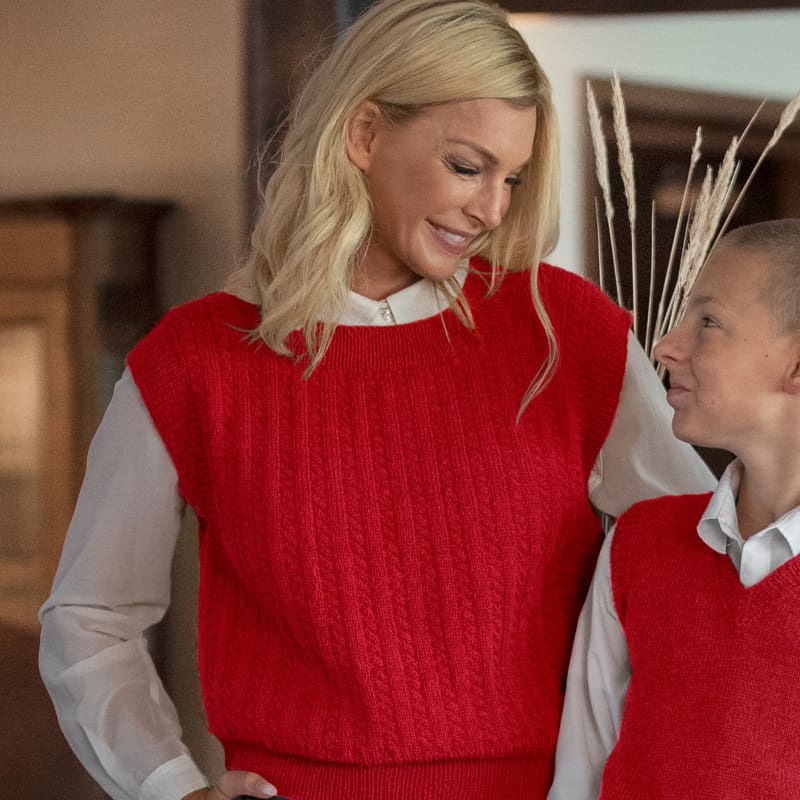 Strikk the Look: Ynde-vest rød