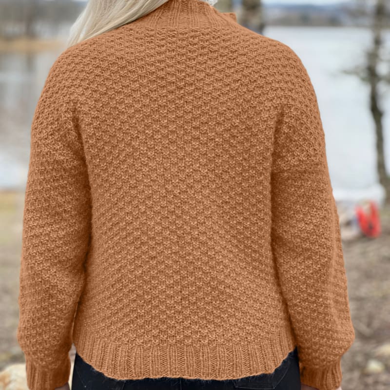 Strikkepakke: Synnøve-genser camel