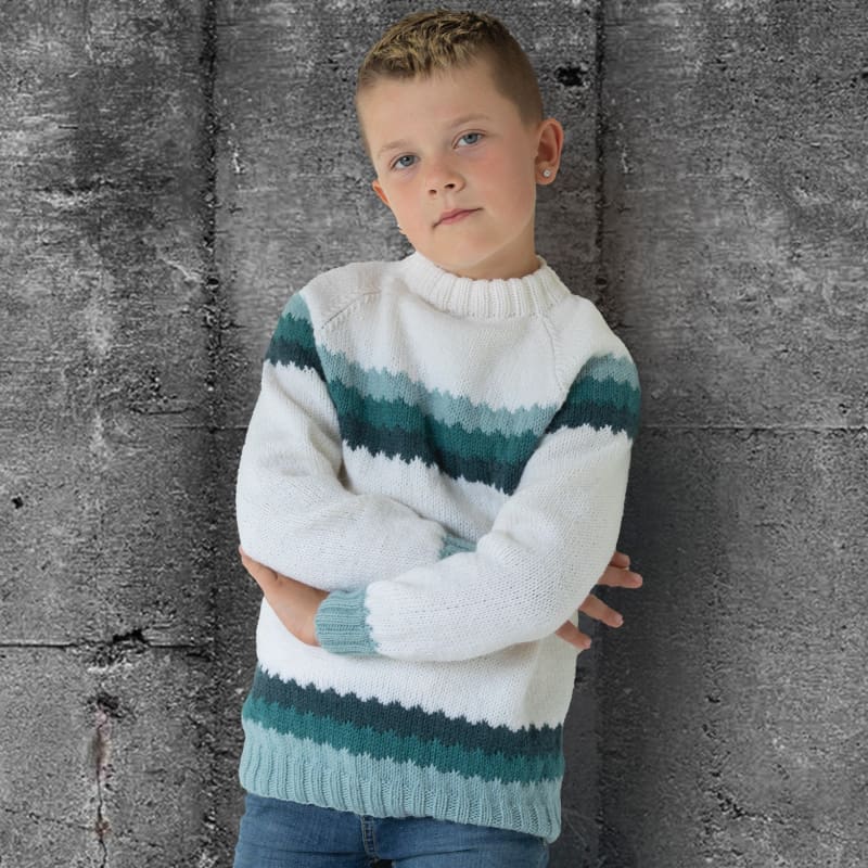 Strikk The Look: Akva-genser hvit