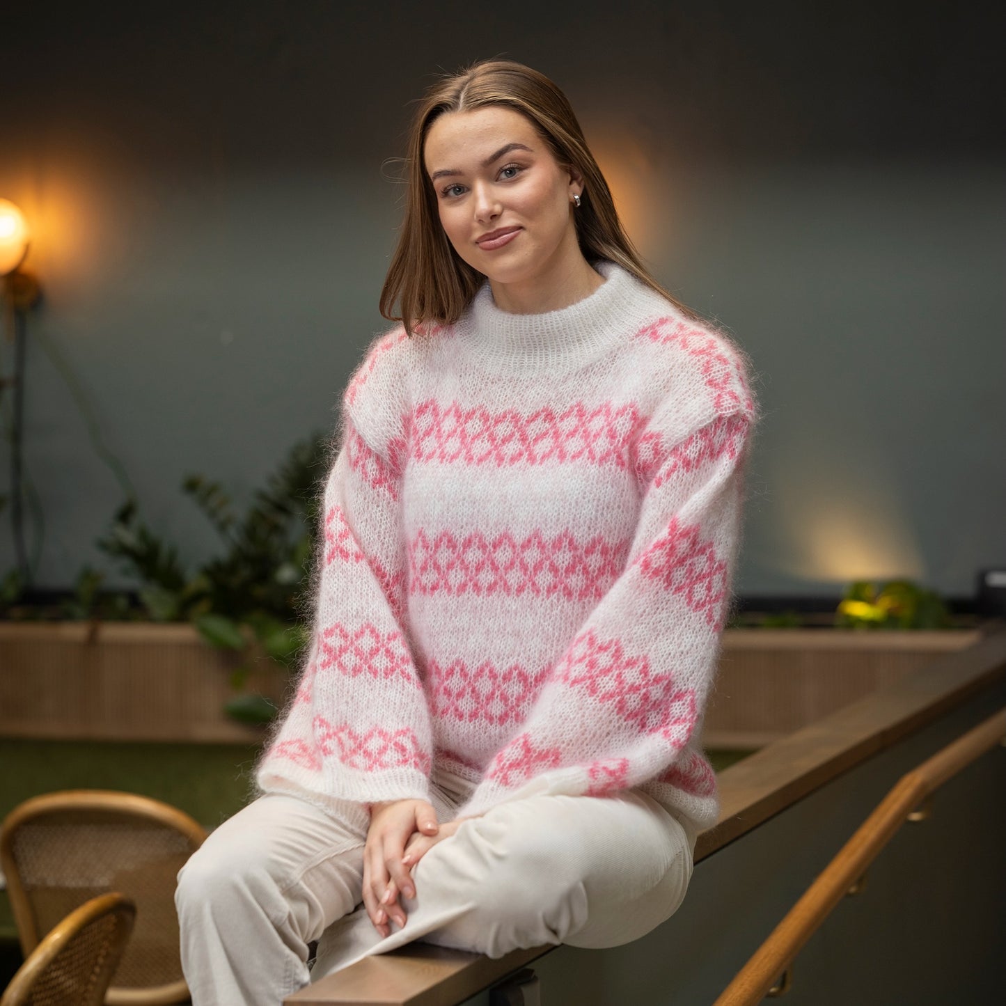 Strikk The Look: Bellezza-genser hvit