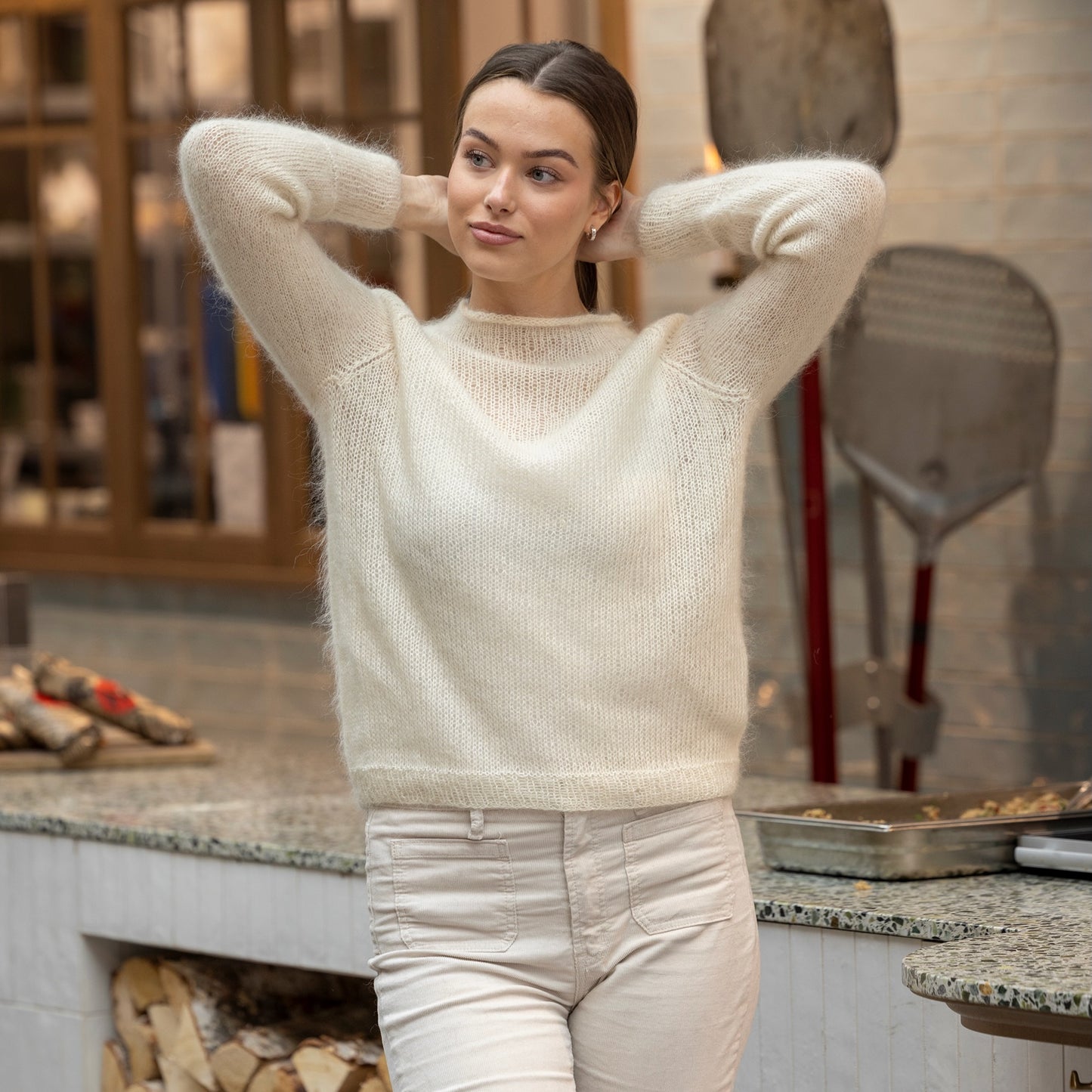Strikk The Look: Petrolia-genser natur