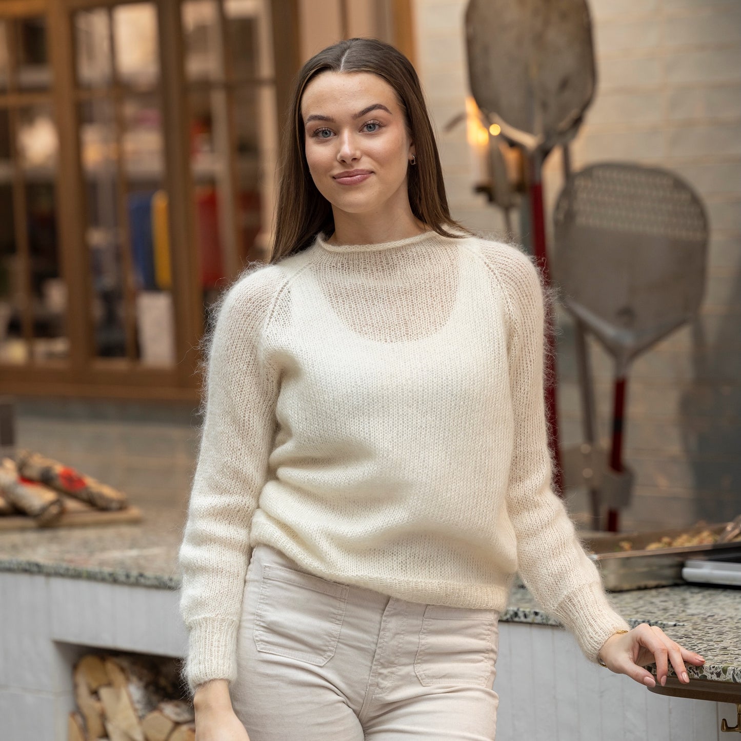 Strikk The Look: Petrolia-genser natur