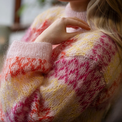 Strikk The Look: Bellezza-genser lys rosa