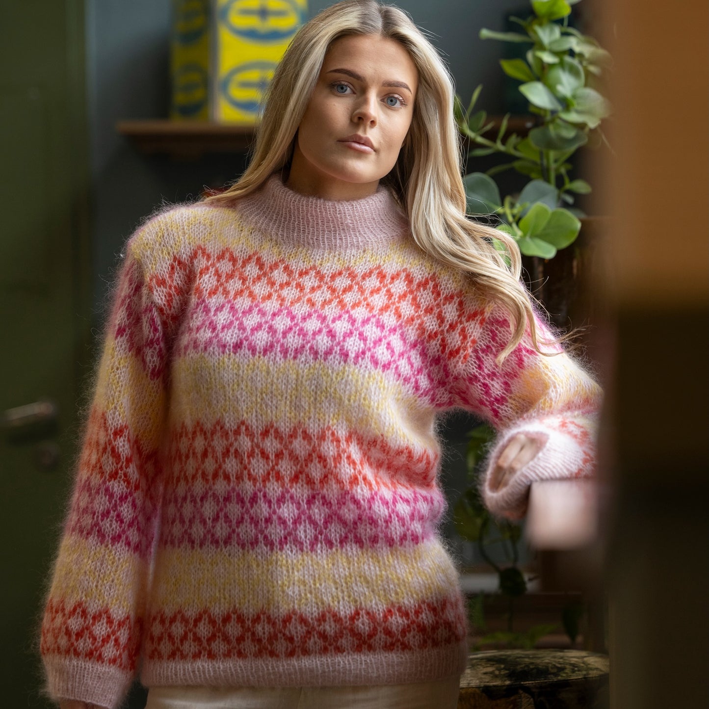 Strikk The Look: Bellezza-genser lys rosa