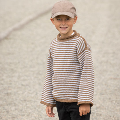 Strikk The Look: Rille-genser brun