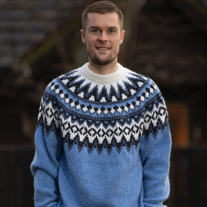 Strikk The Look: Blåtopp-genser herre