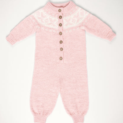 Strikk The Look: Cortina heldress baby rosa/hvit