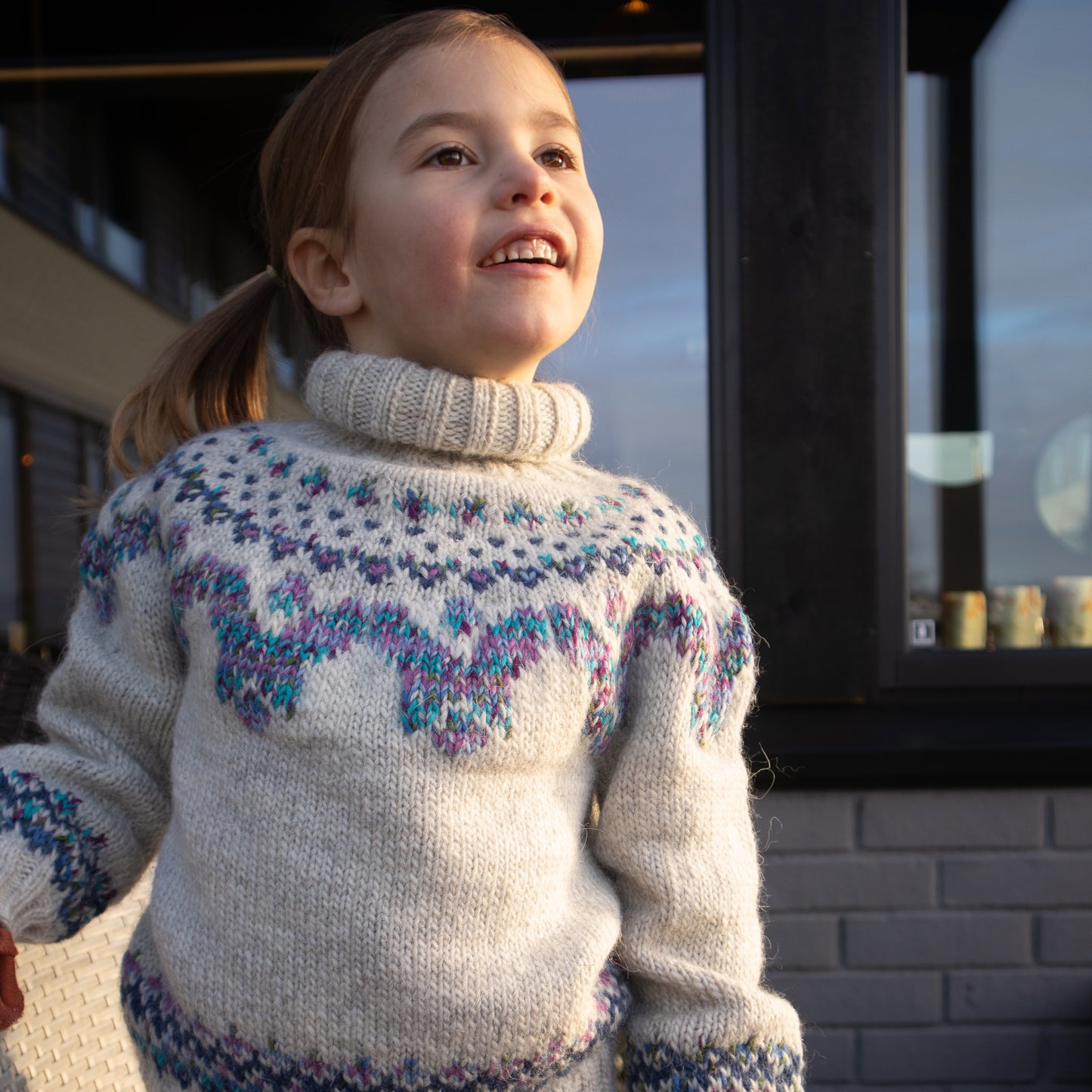 Strikk The Look: Litjåsen-genser grå barn