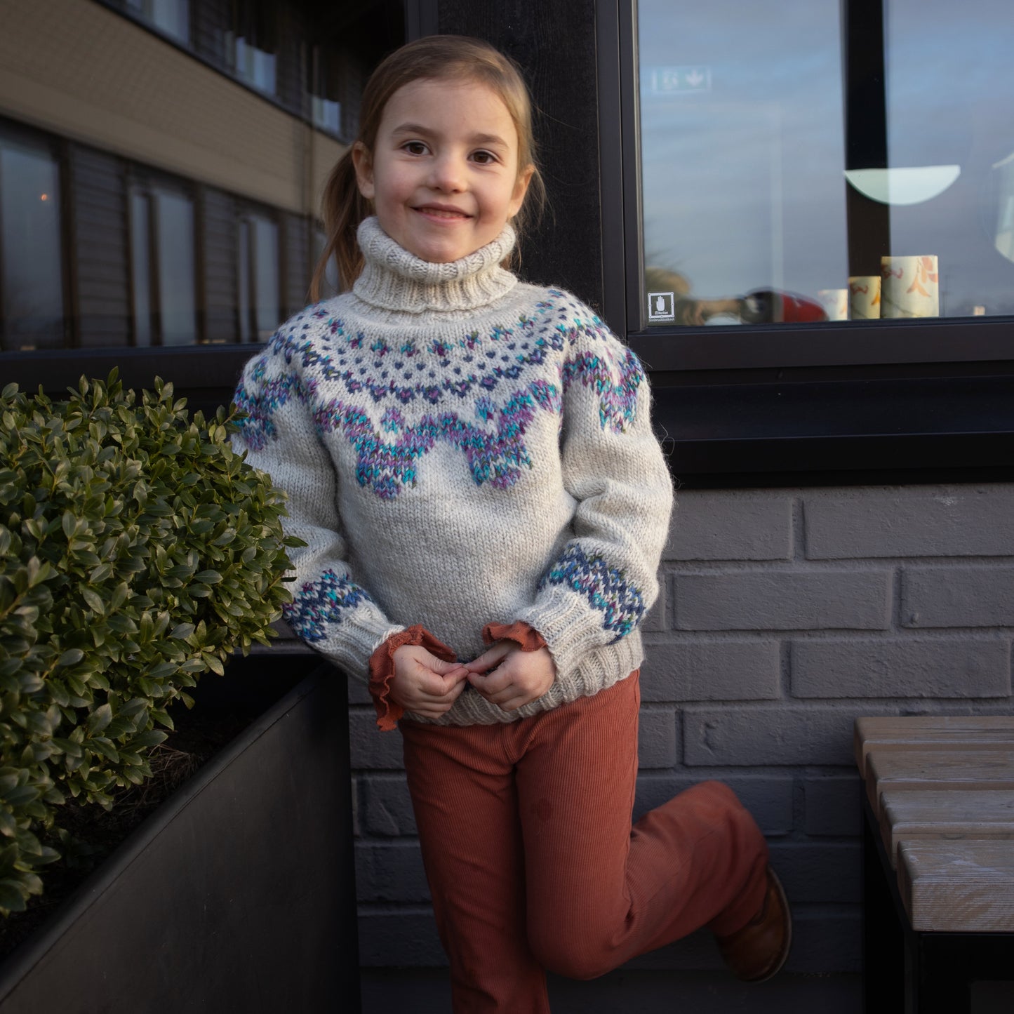 Strikk The Look: Litjåsen-genser grå barn