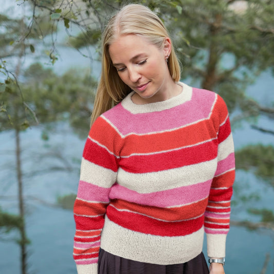 Strikk The Look: Tvist-genser rød