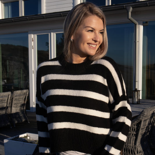 Strikk The Look: Alexa-genser svart