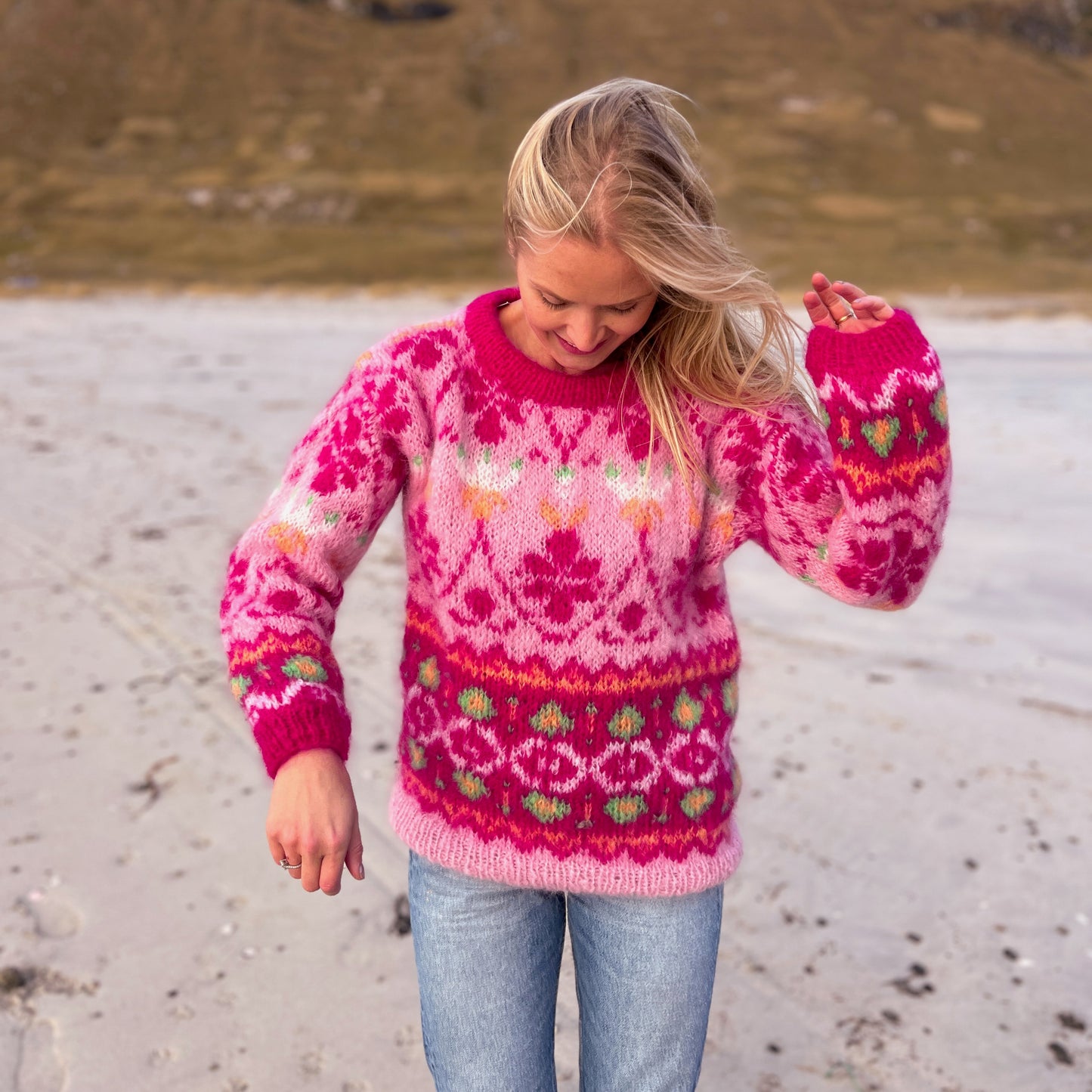 Strikk The Look: Alpeglød rosa, Min mote, soft