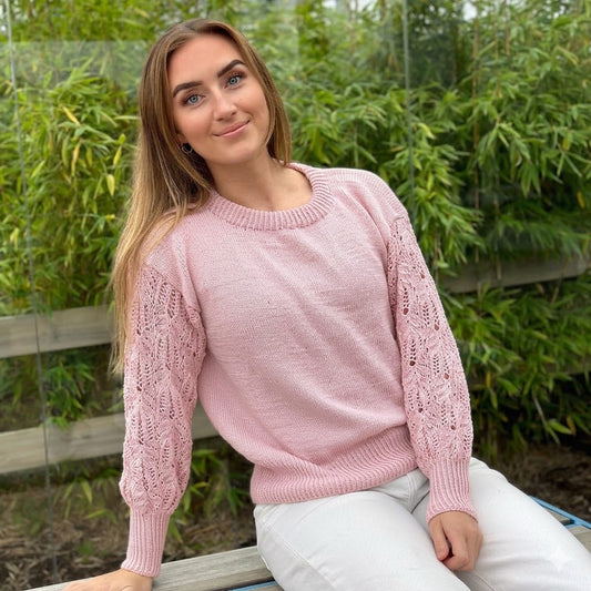 Strikk The Look: Cala-genser rosa