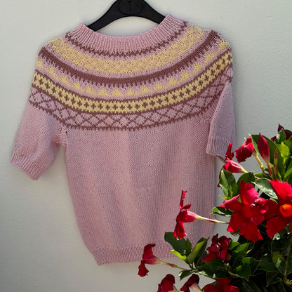 Strikk The Look: Lollipop-t-skjorte lys rosa