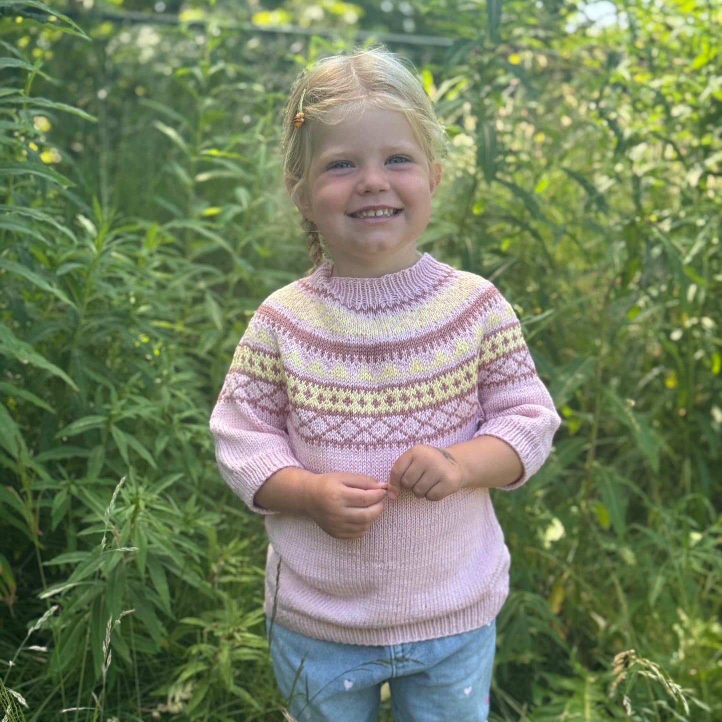 Strikk The Look: Lollipop-t-skjorte lys rosa