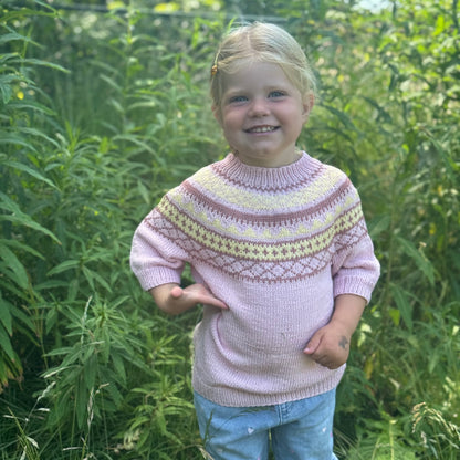 Strikk The Look: Lollipop-t-skjorte lys rosa