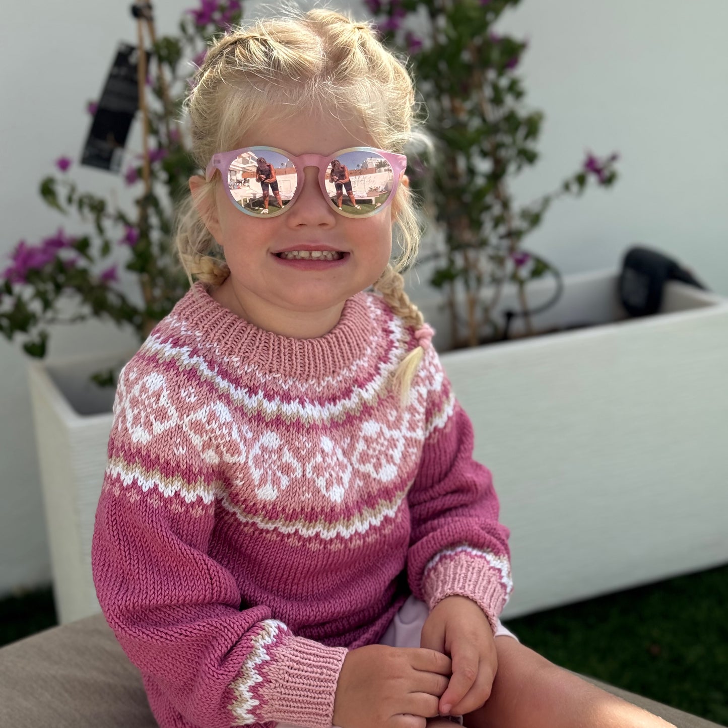 Strikk the Look: Irsa-genser rosa