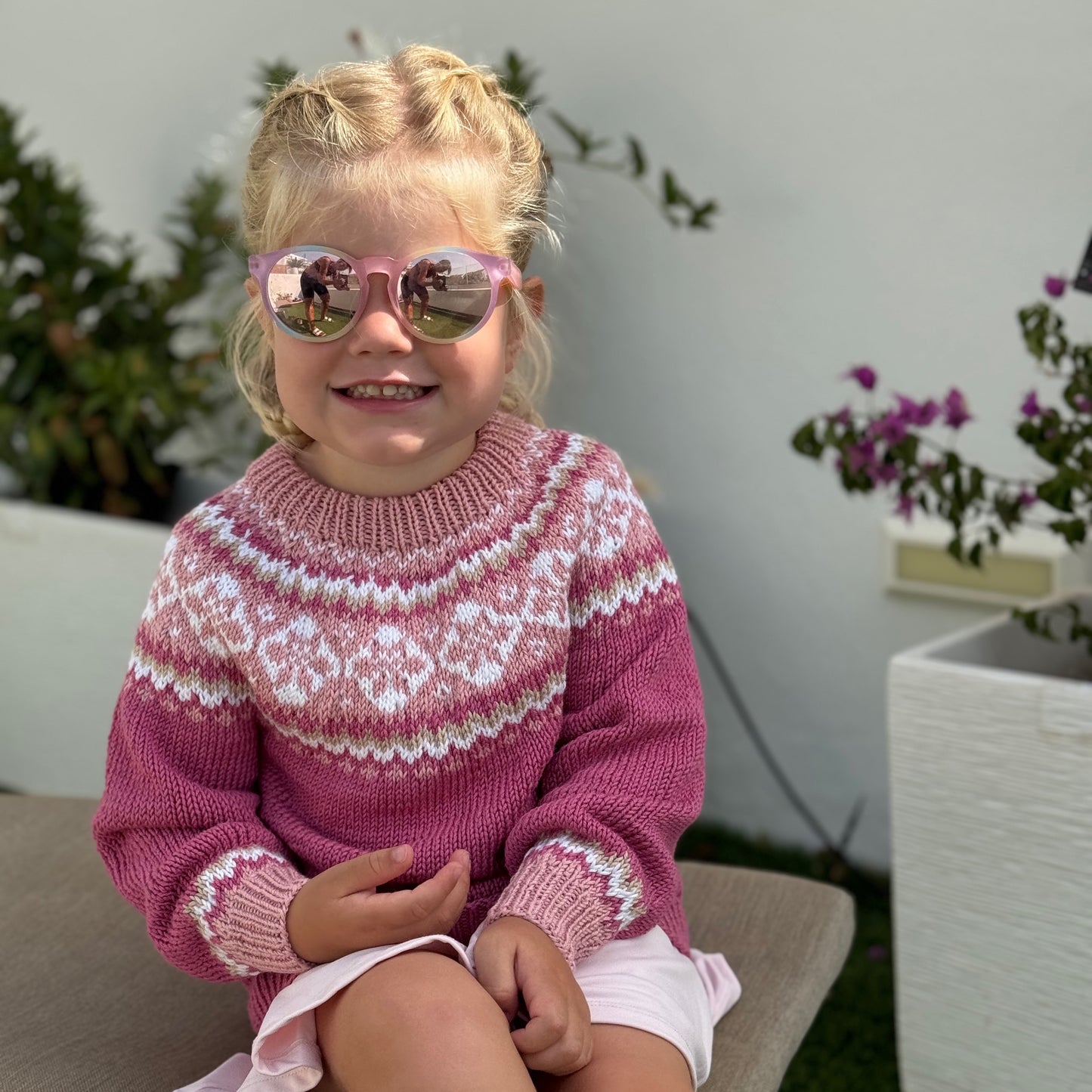 Strikk the Look: Irsa-genser rosa