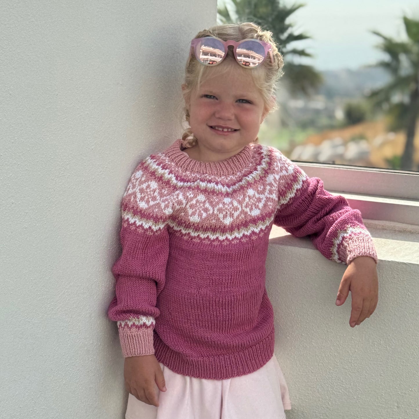 Strikk the Look: Irsa-genser rosa