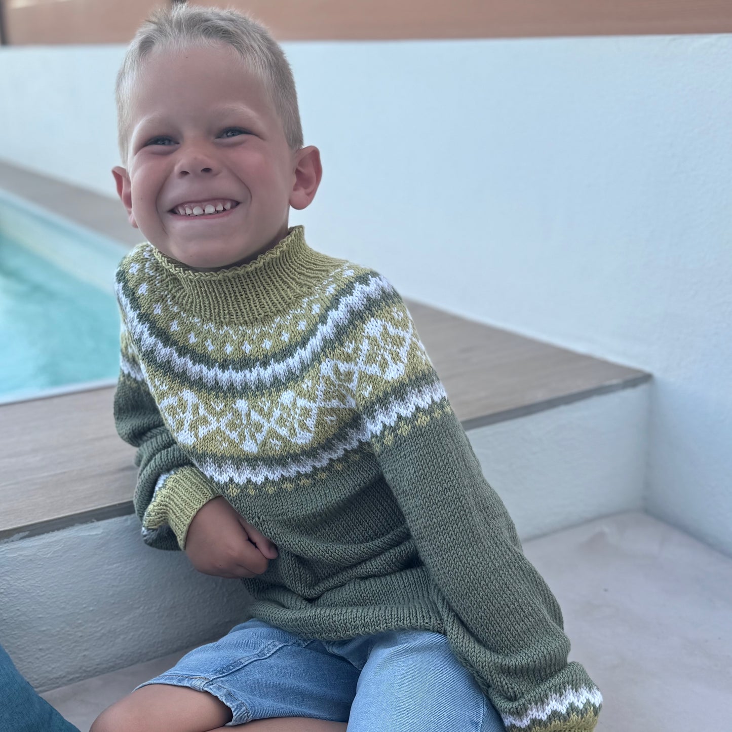 Strikk the Look: Irsa-genser grønn