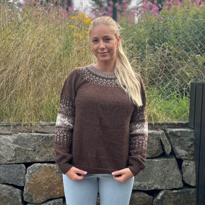 Strikk The Look: Erfjord-genser brun