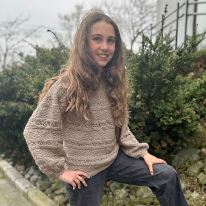 Strikk The Look: Marka-genser lys brun