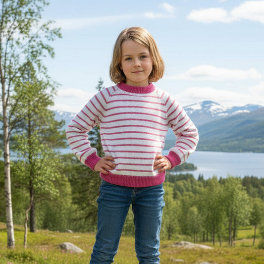 Strikk The Look: Noril-genser rosa
