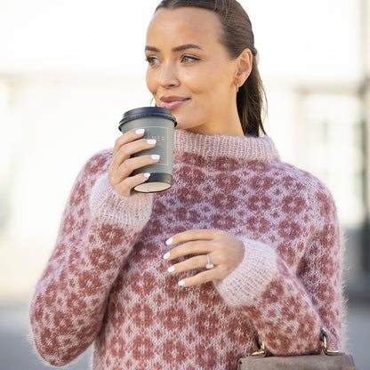 Strikk The Look: Dazzle-genser pudderrosa