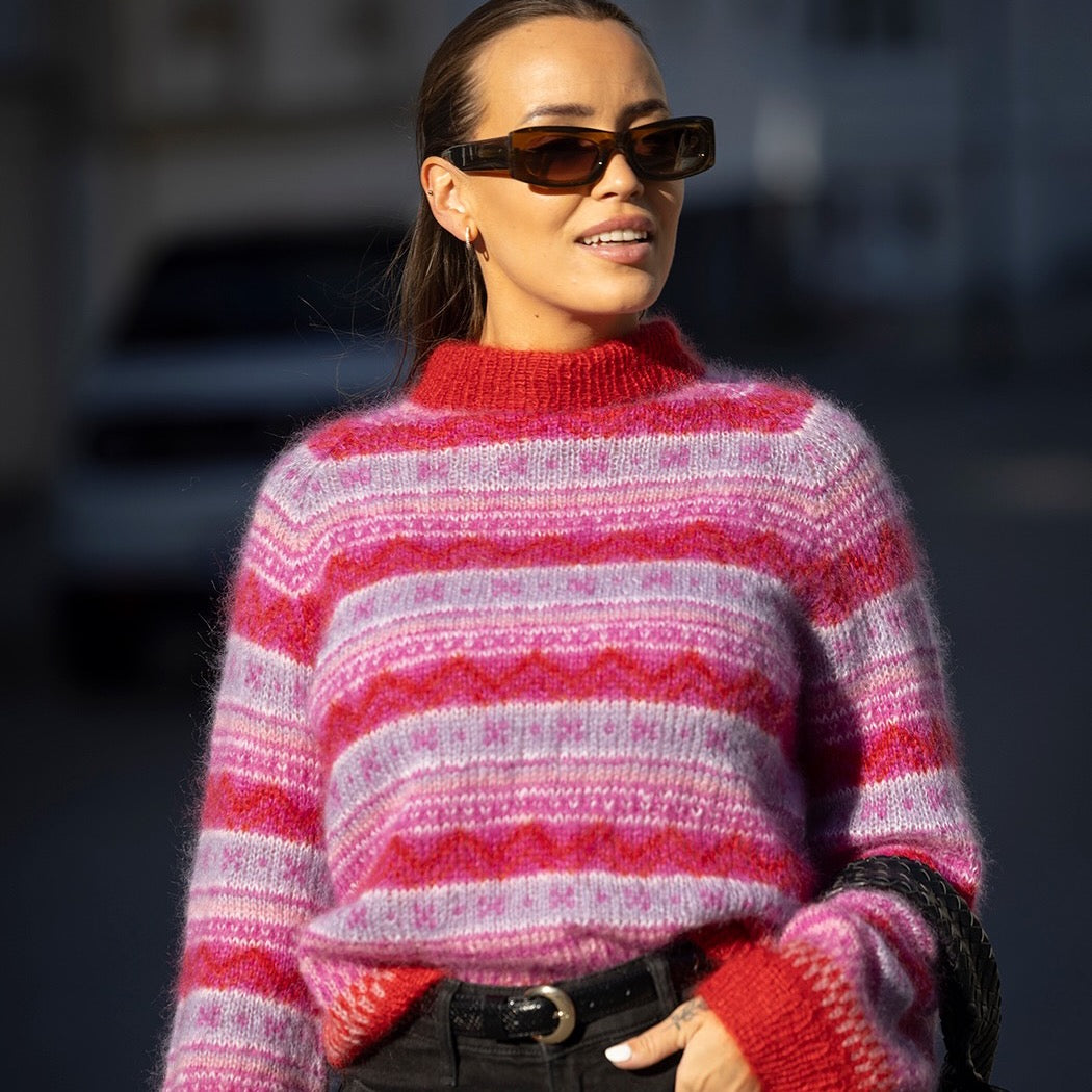 Strikk The Look: Haze-genser cerise