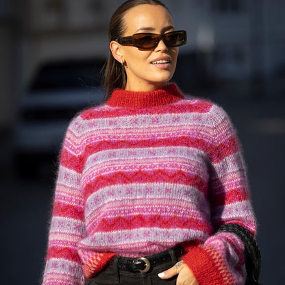 Strikk The Look: Haze-genser cerise