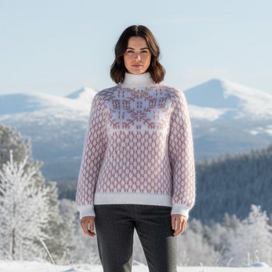 Strikk The Look: Hulda-genser gammelrosa