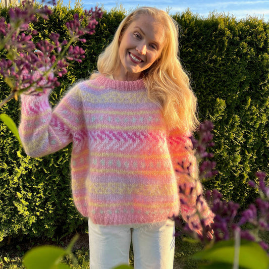 Strikk the Look: Hanami raglangenser soft pink Gjestal soft