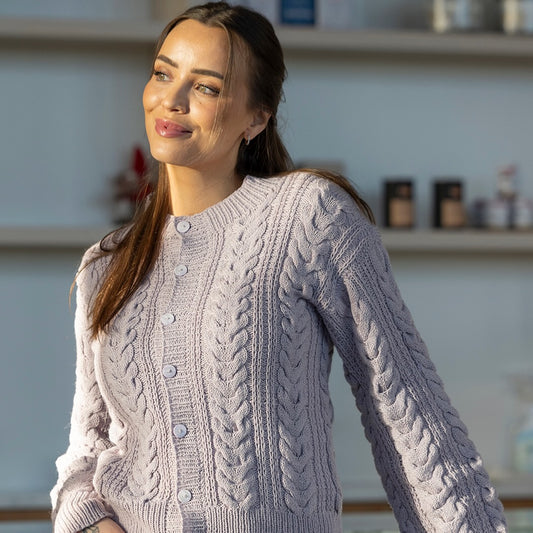 Strikk The Look: Caia-jakke, lavendel