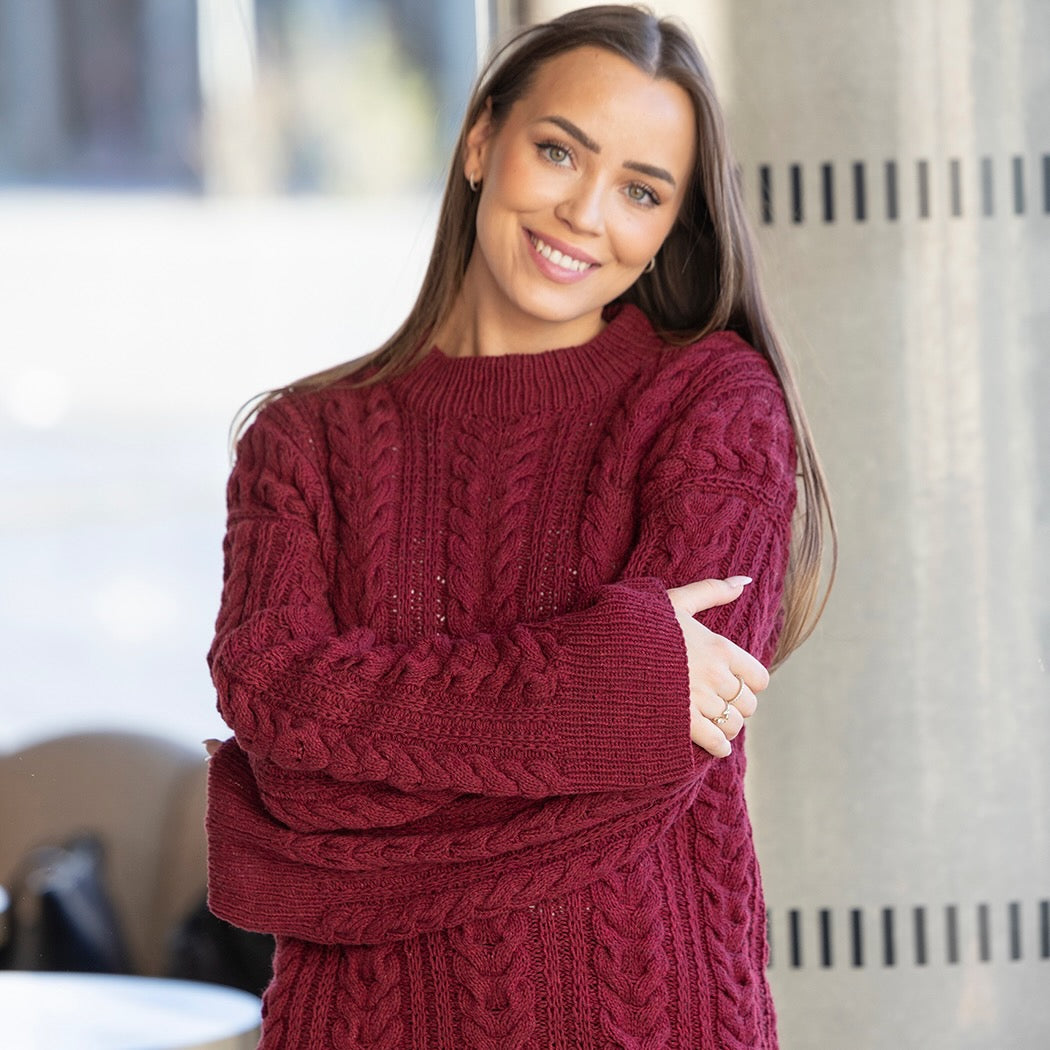 Strikk The Look: Caia-genser rødvin