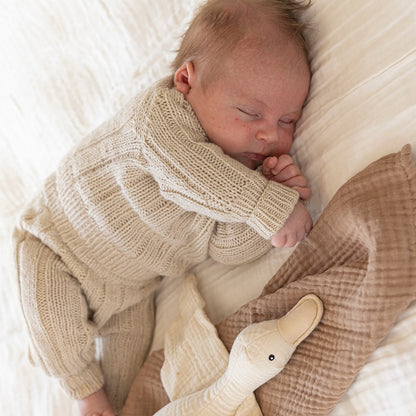 Strikk The Look: Mys genser og bukse vanilje