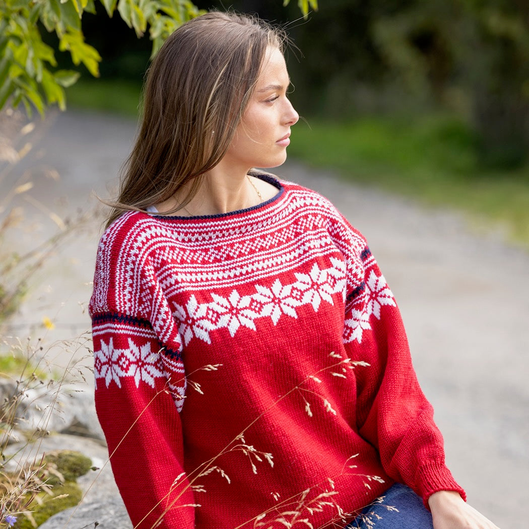 Strikk The Look: Marin-genser rød