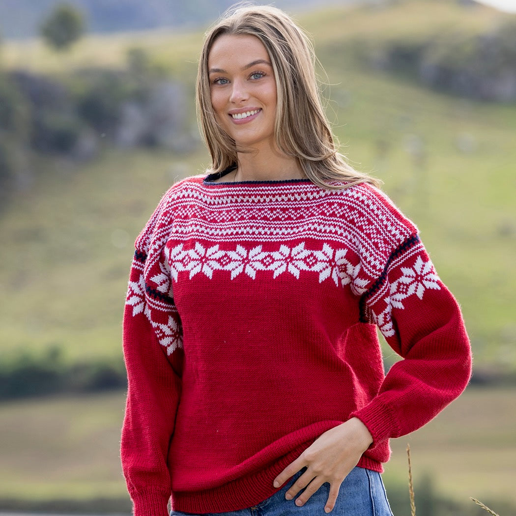 Strikk The Look: Marin-genser rød