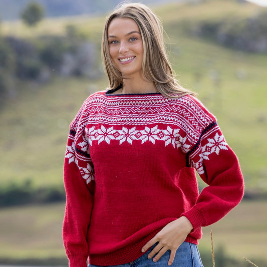Strikk The Look: Marin-genser rød