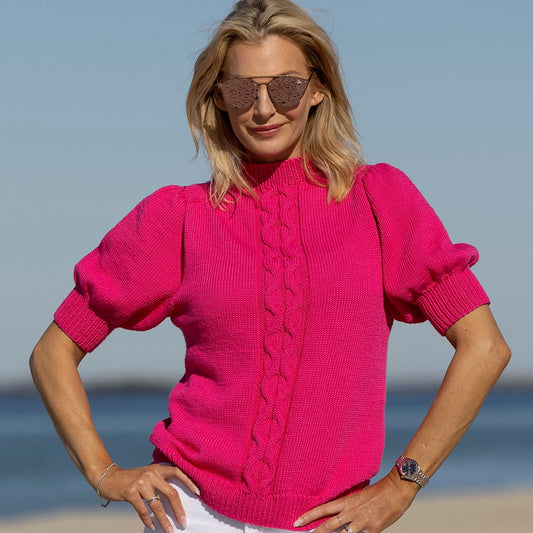 Strikk The Look: Mareo-genser rosa